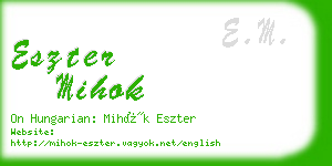 eszter mihok business card